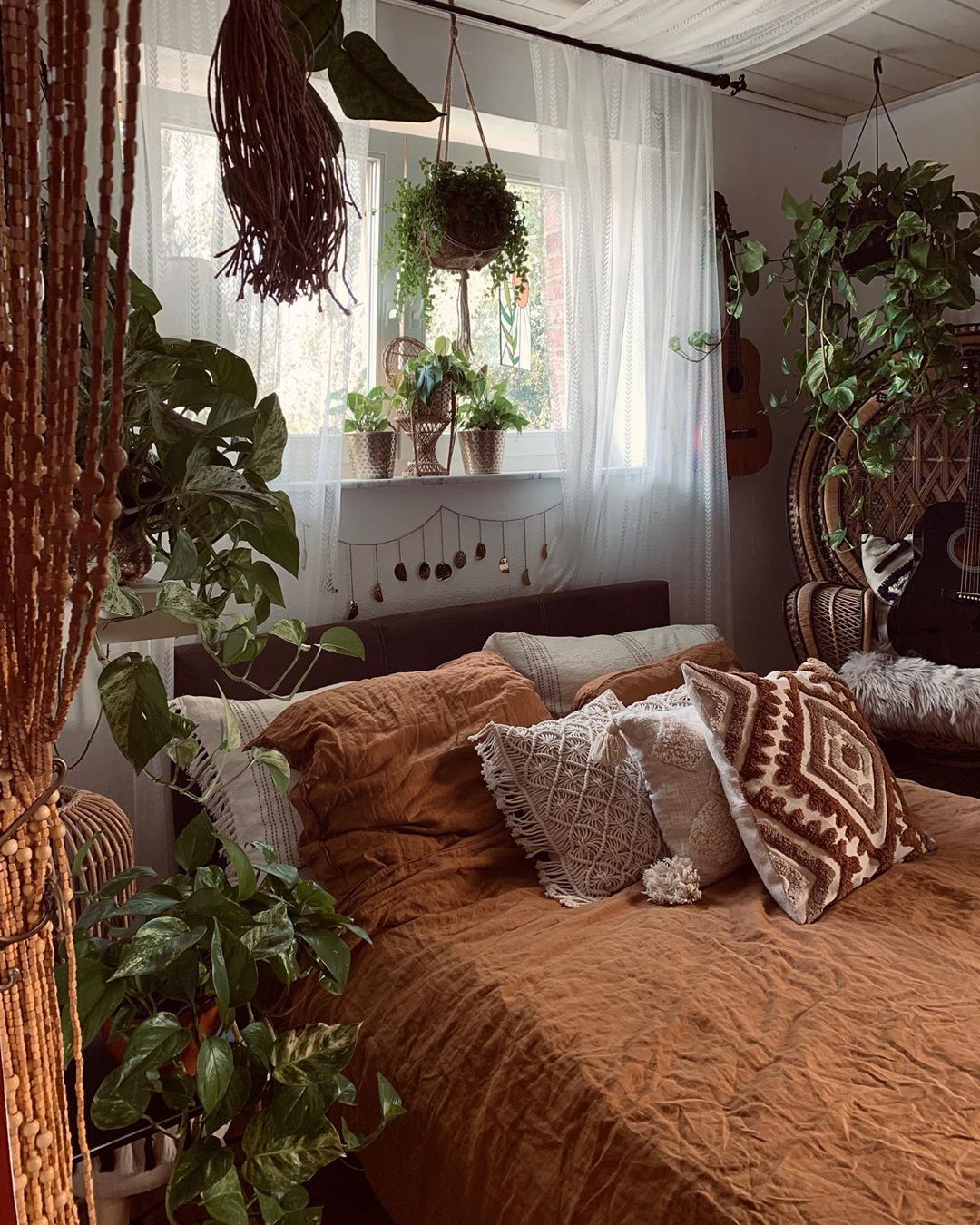 Plants in bedroom