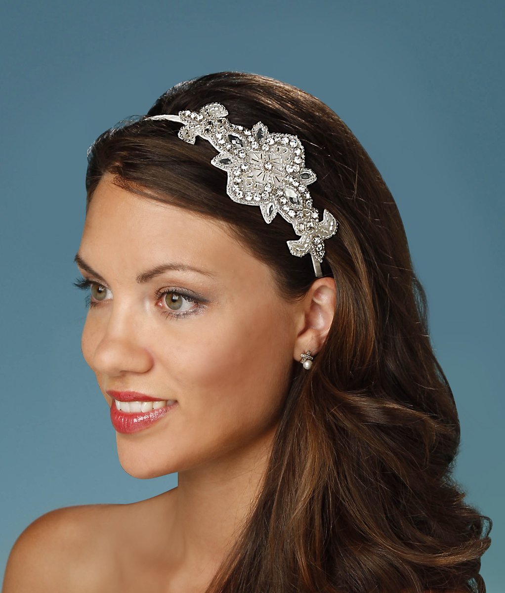 Darice David Tutera Applique Embellished Headband, Cream, AED 41.46