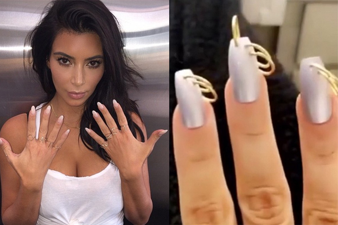 Kim Kardashian's Latest Nail Trend Is Completely Insane | ewmoda