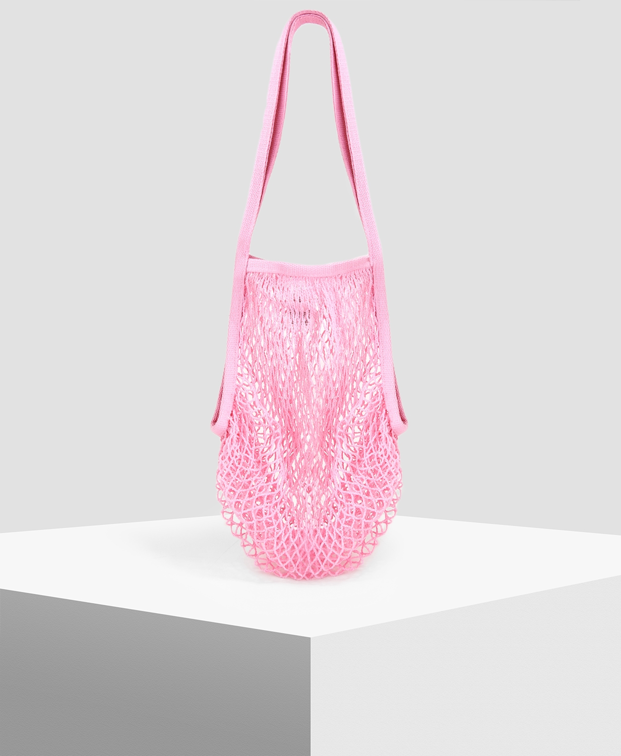 Vero Moda Pink Net Mini Beach Bag