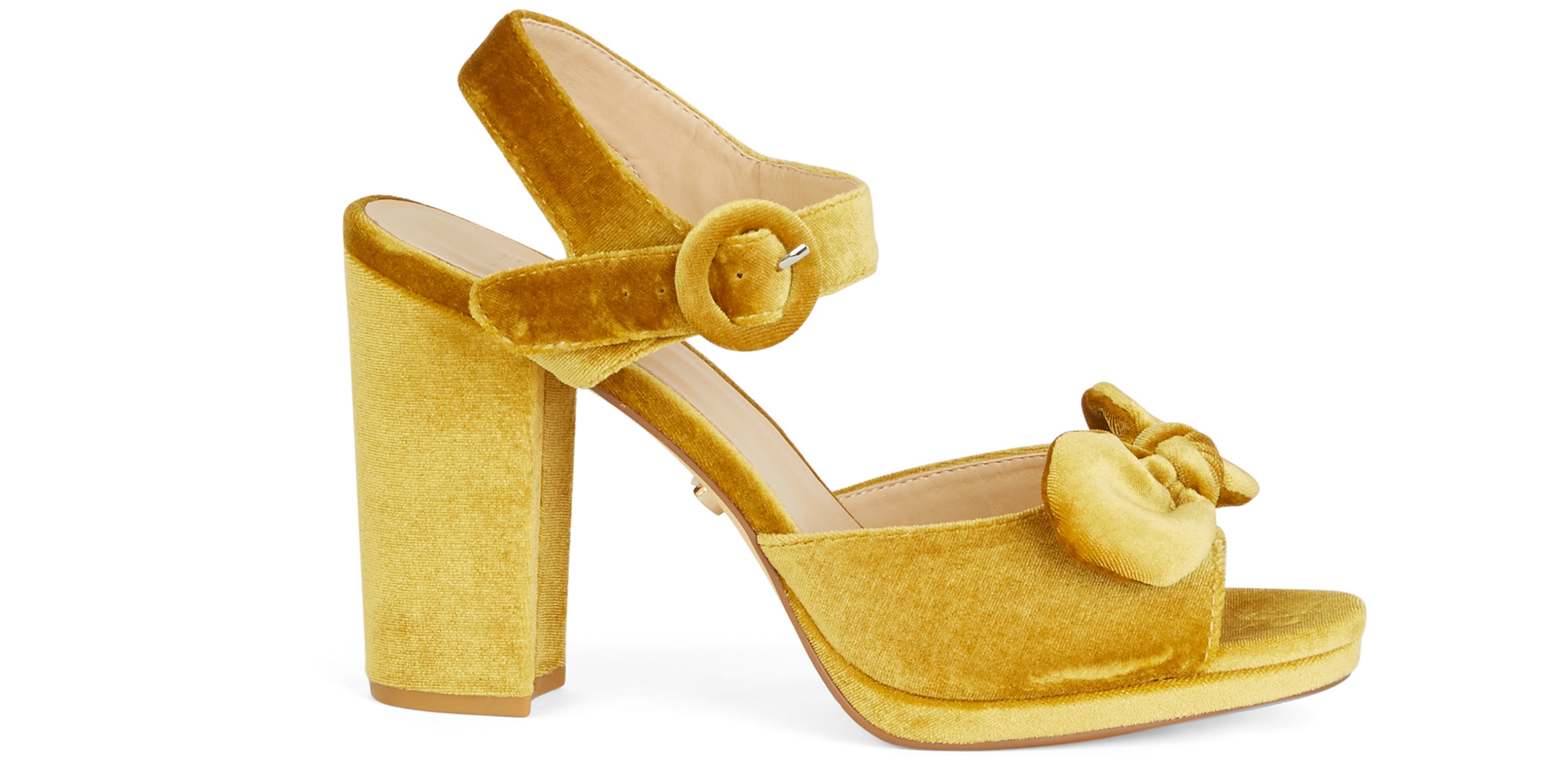 Ochre Velvet Heels