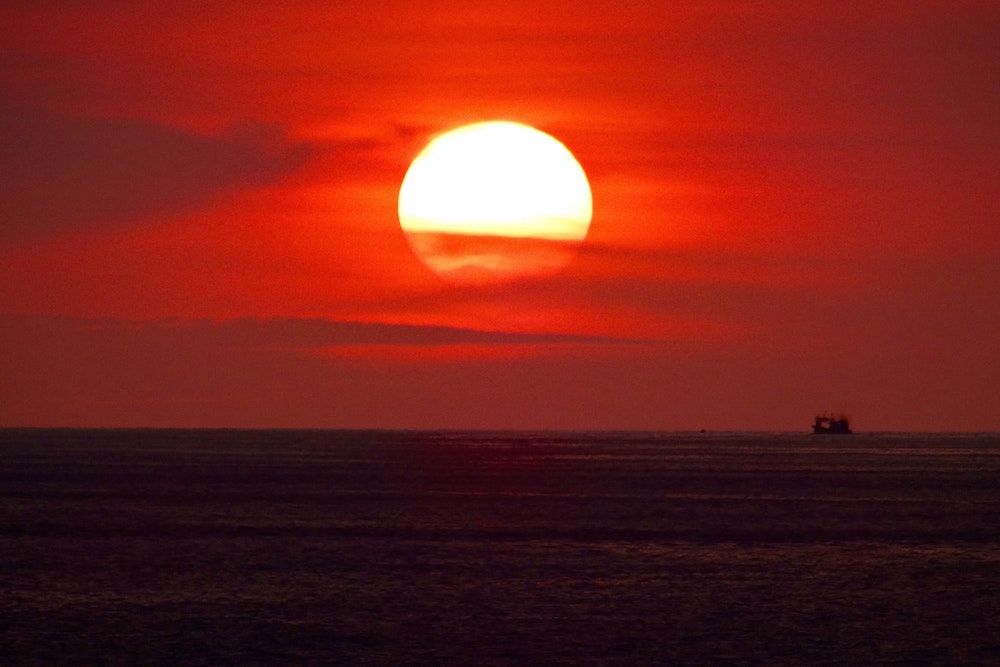 Sunset over the Andaman Sea in south-east Asia