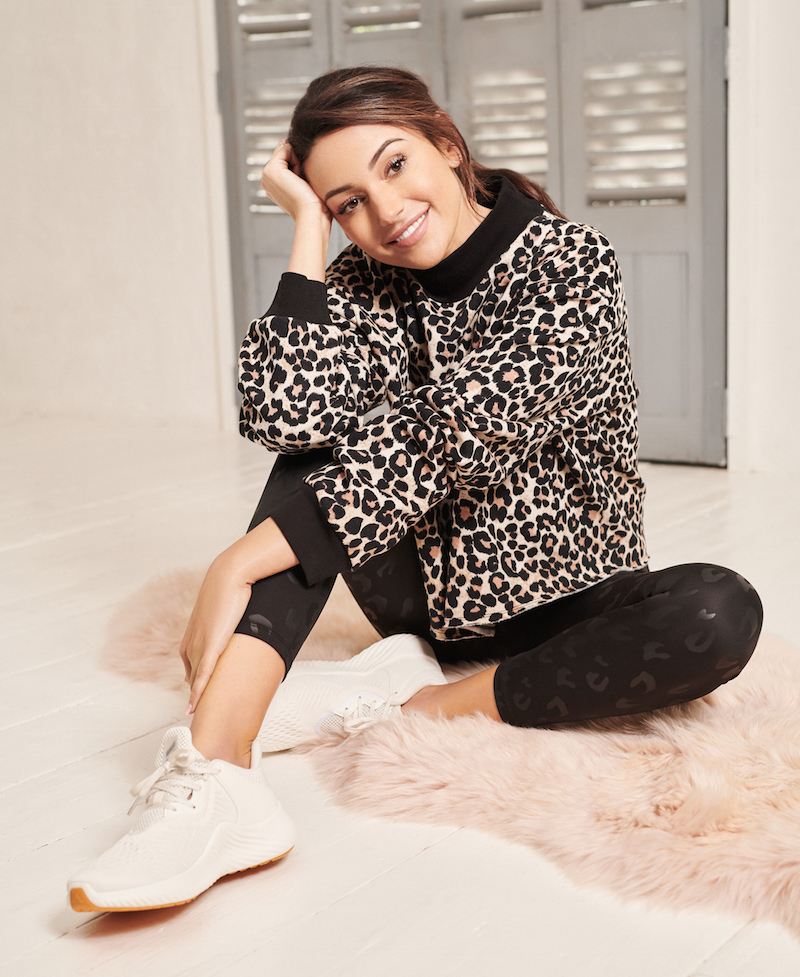 Michelle Keegan Leopard Sweat Top