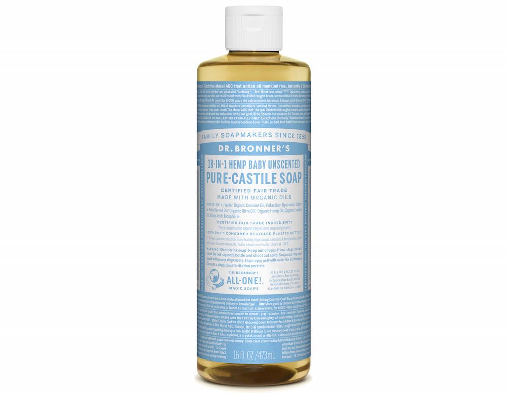 Dr Bronner Baby Unscented Pure-Castile Liquid Soap