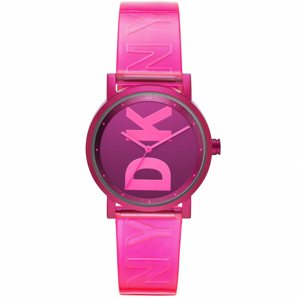 DKNY Ladies’ Aluminium Pink Strap Watch