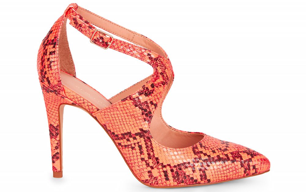 New Look Coral Neon Faux Snake Courts