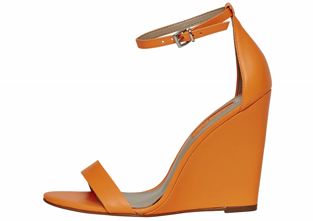 Office Hoot Fluro Orange Two Part Slim Wedges