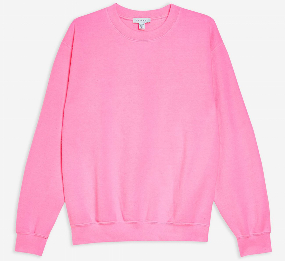 Topshop Washed Neon Sweatshirt