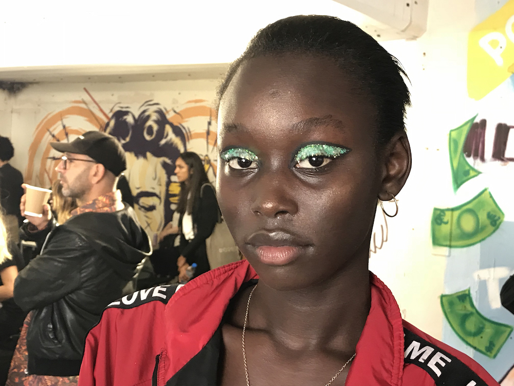 Glitter wings at Halpern SS19