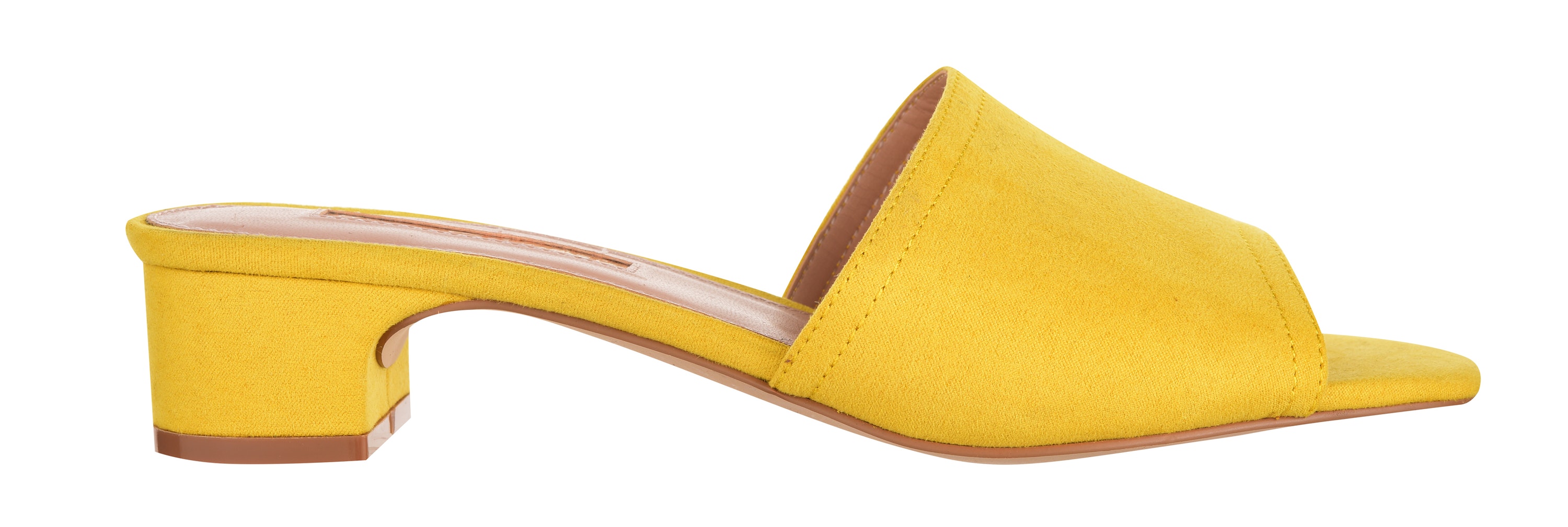 Miss Selfridge Samantha Yellow Low Heel Mules, £25/AED116.74