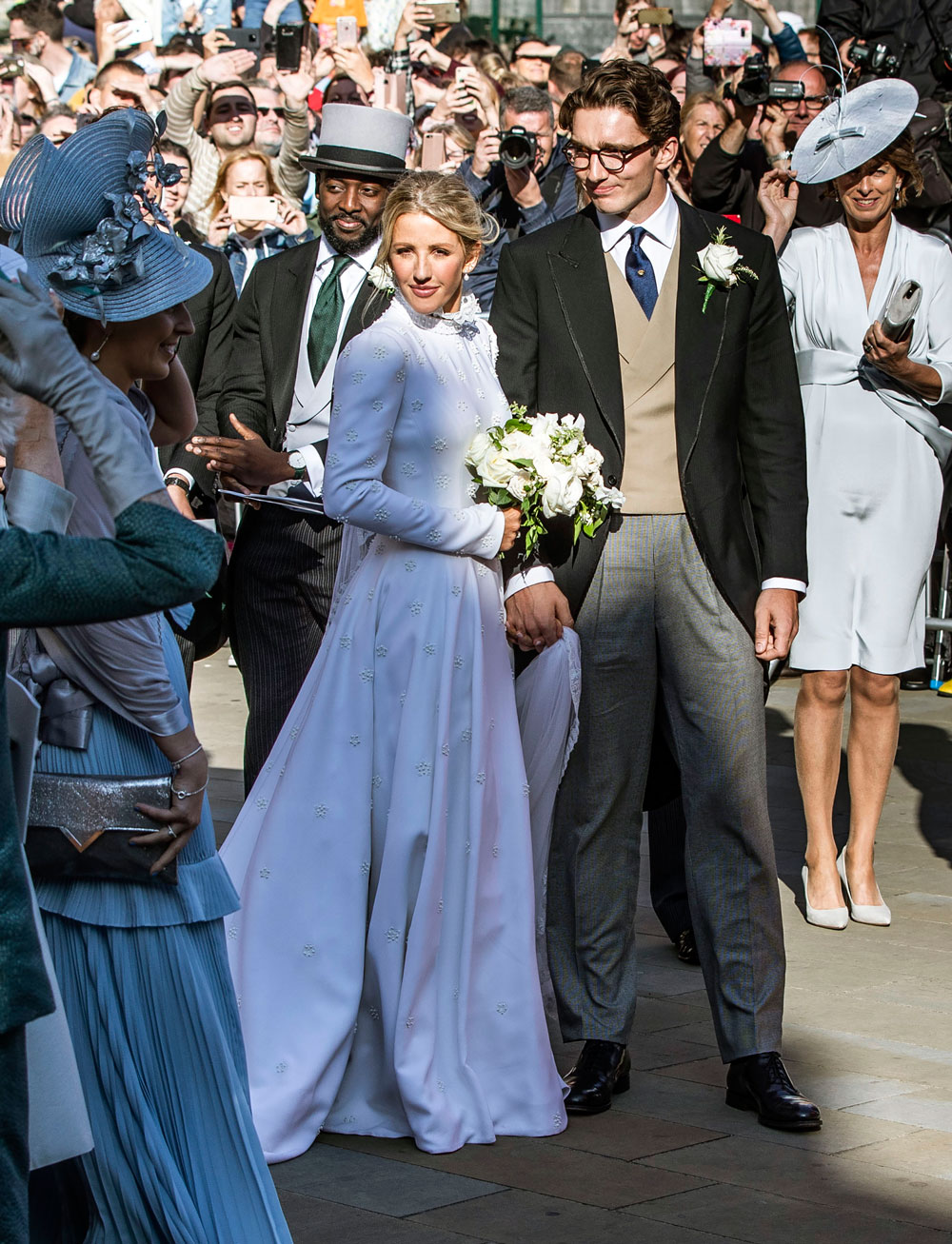 Newly married Ellie Goulding and Caspar Jopling leave York Minster after their wedding