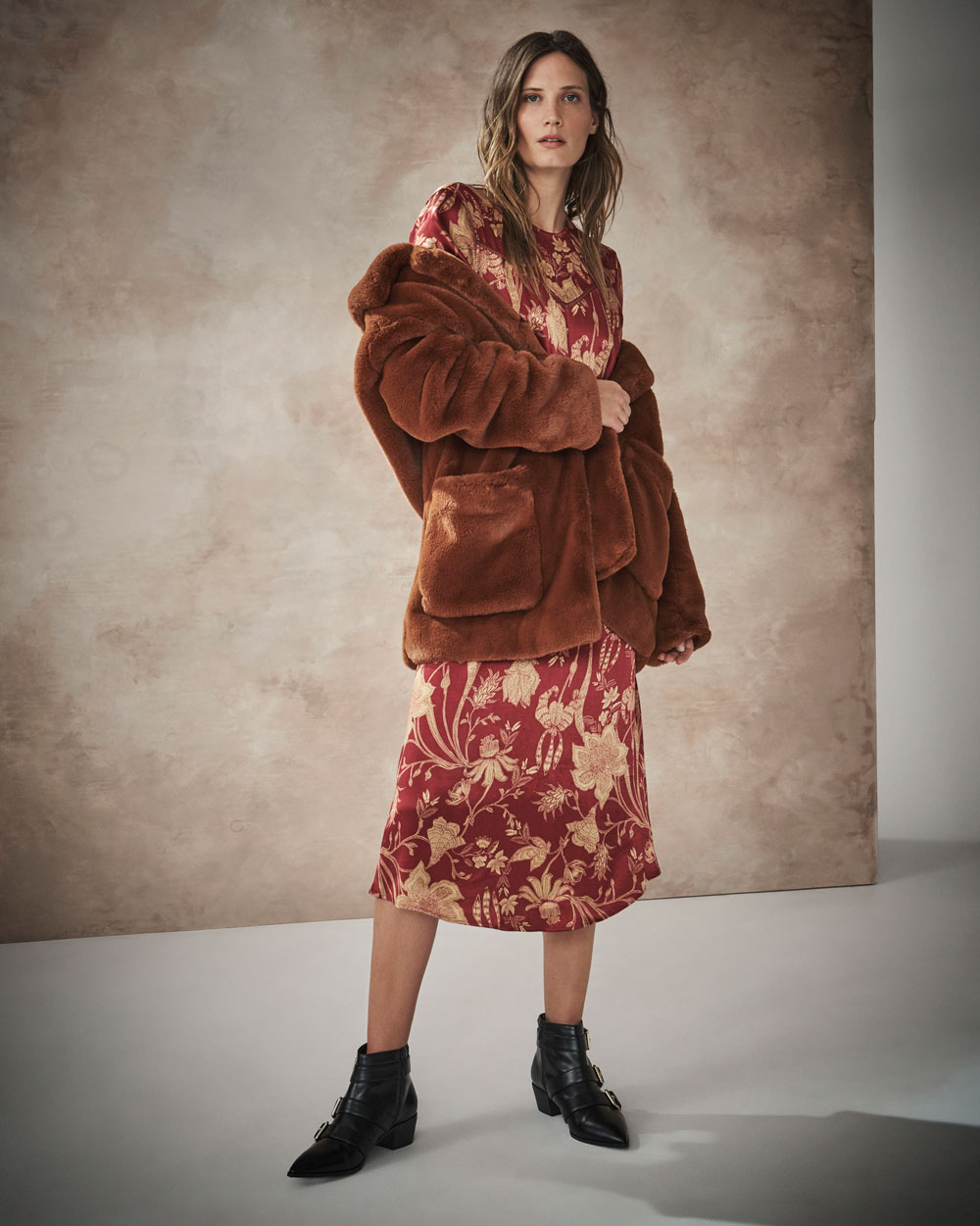 Marks and Spencer Collection Faux Fur Coat