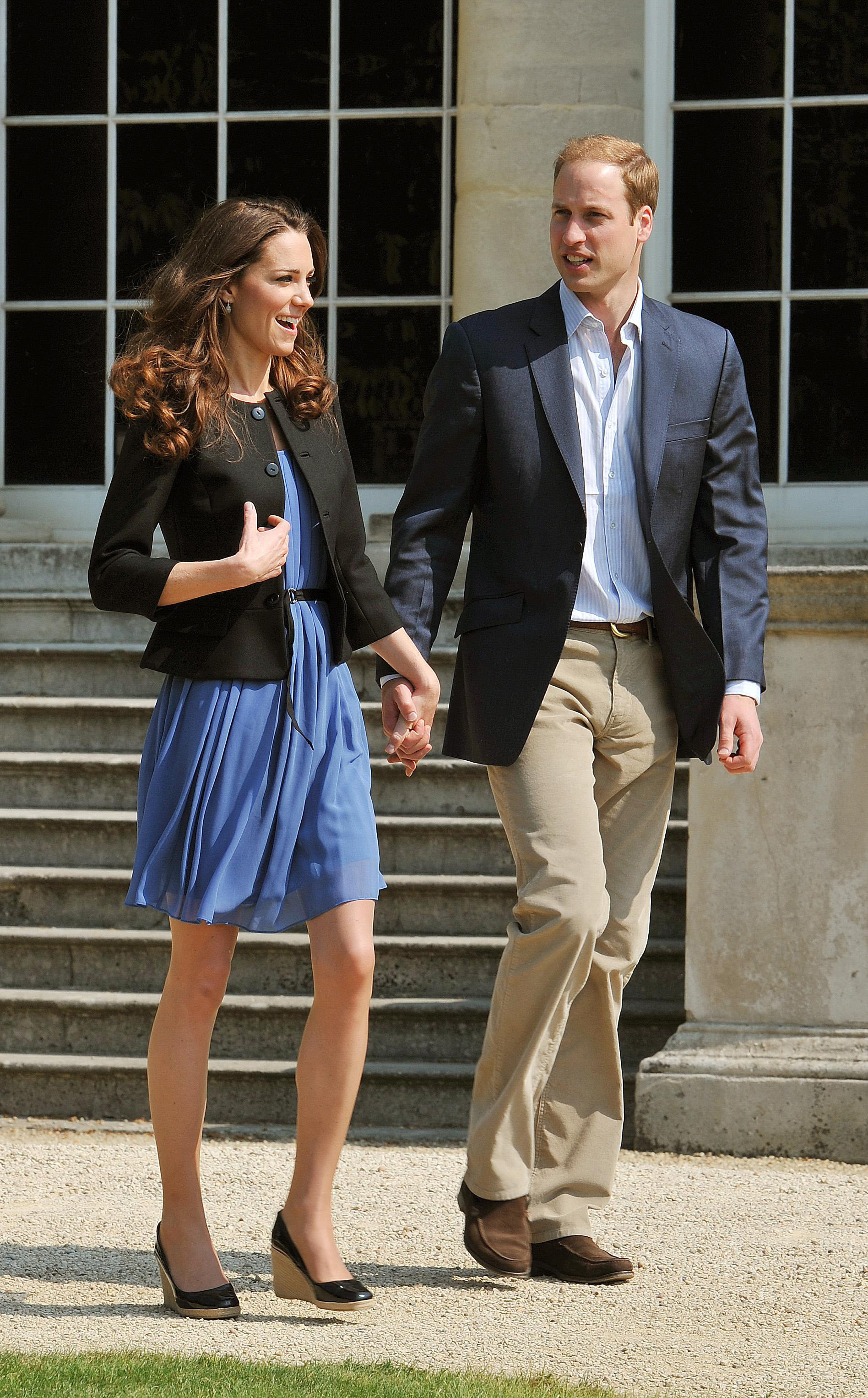 Blue chiffon dress