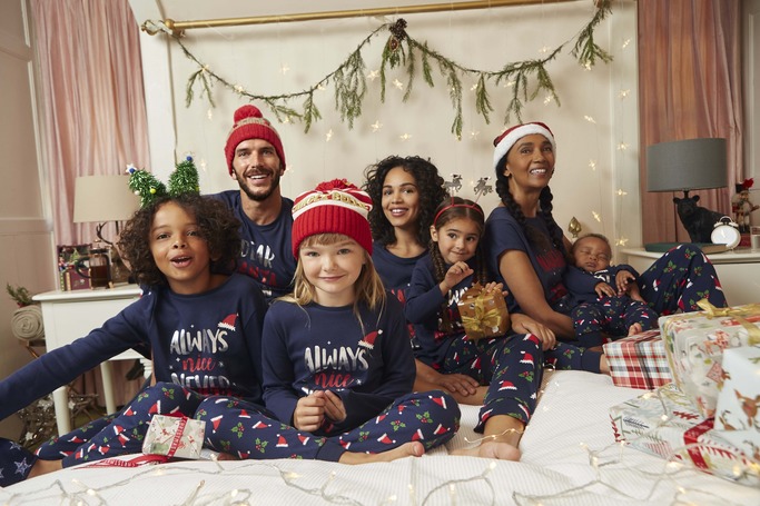 Navy Glittering Mini Me Pyjamas Navy Glittering Mini Me Pyjamas