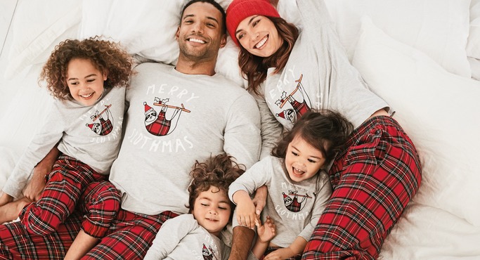 Merry Slothmas Tartan Pyjamas Merry Slothmas Tartan Pyjamas