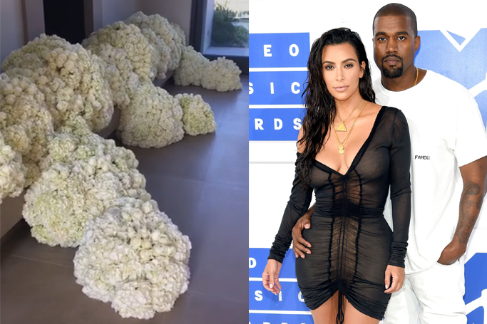 Kanye West’s Anniversary Gift To Kim Kardashian Looks Like Huge Pieces Of Cauliflower