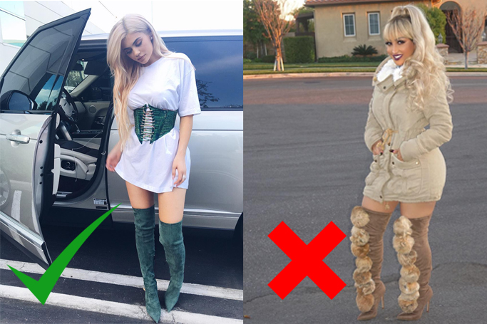 how to wear over the knee boots