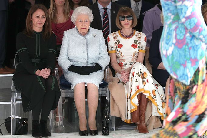 A Royal Front Row: Queen Elizabeth At London Fashion Week 