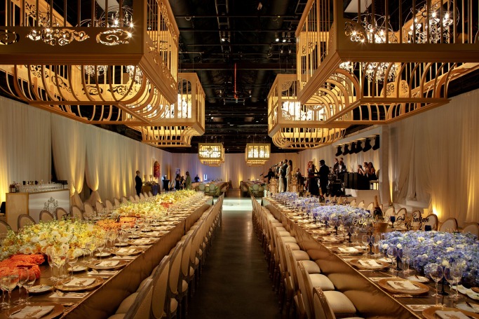 Beauty and the Beast themed decor The wedding of Serena Williams and Alexis Ohanian