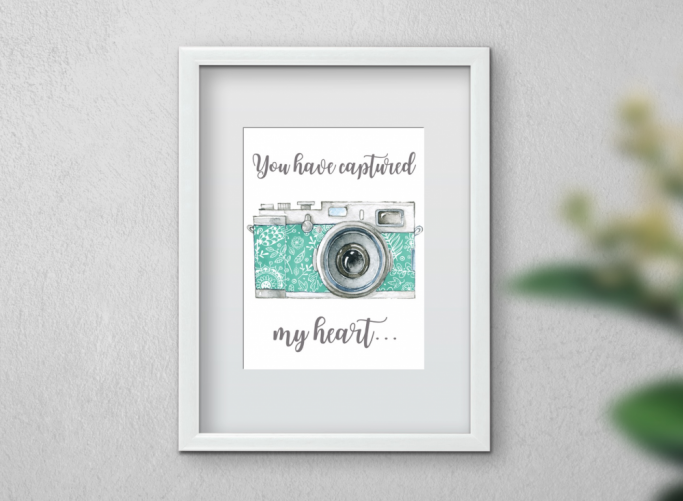 Wall Decor-A4 Art Print -You Have Captured my Heart Wall Decor-A4 Art Print -You Have Captured my Heart