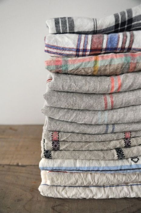 Worn-out linens and textiles Items to stop hoarding and declutter