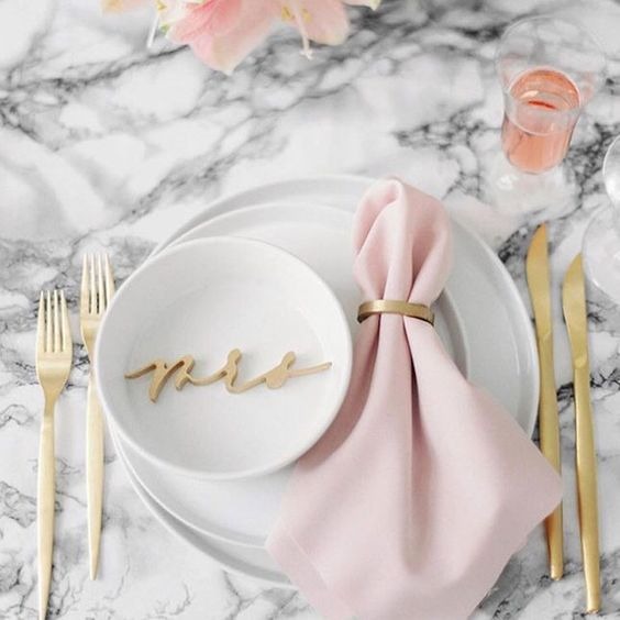 Marble in a wedding 2018 wedding trends
