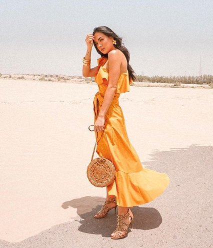 @danielapires_dxb Dubai's Best Dressed: Yellow summer street style 1