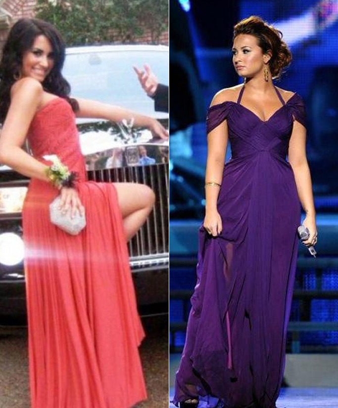 image credit: Pinterest Demi Lovato prom dress