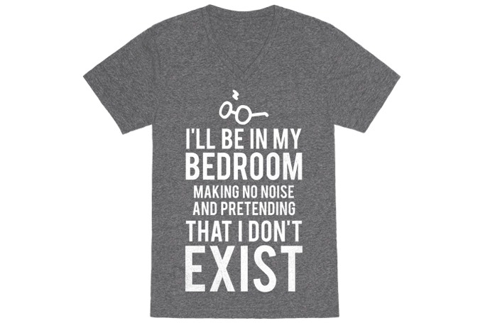 Pretending I Don't Exist (Harry Potter) V Neck Pretending I Don't Exist (Harry Potter) V Neck Shirt