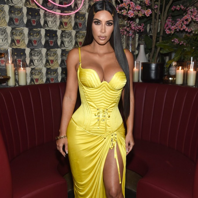 Kim Kardashian in vintage Versace Kim Kardashian in vintage Versace