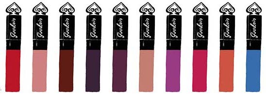 Range of shades Lip Colour’Ink liquid lipstick by Petite Robe Noire