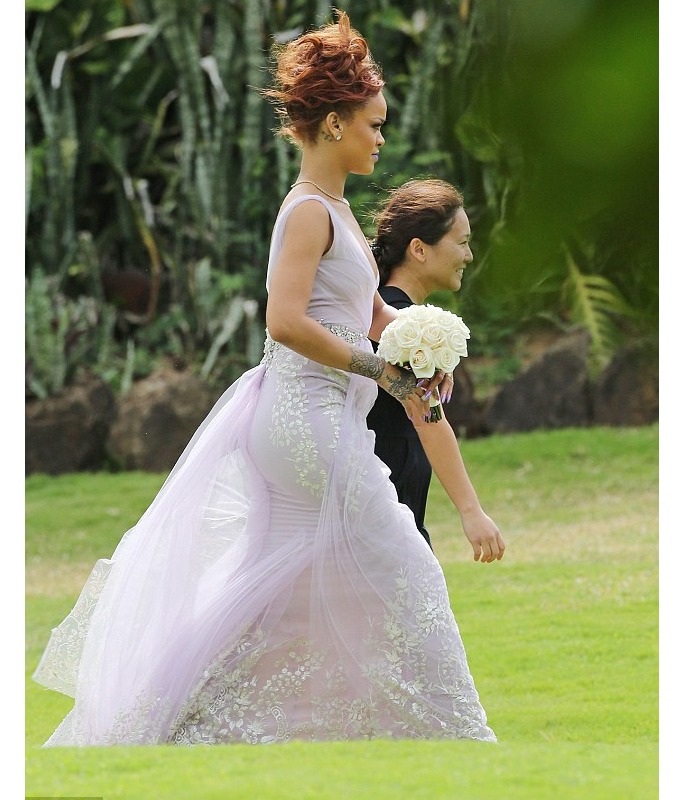 Rihanna bridesmaid dress