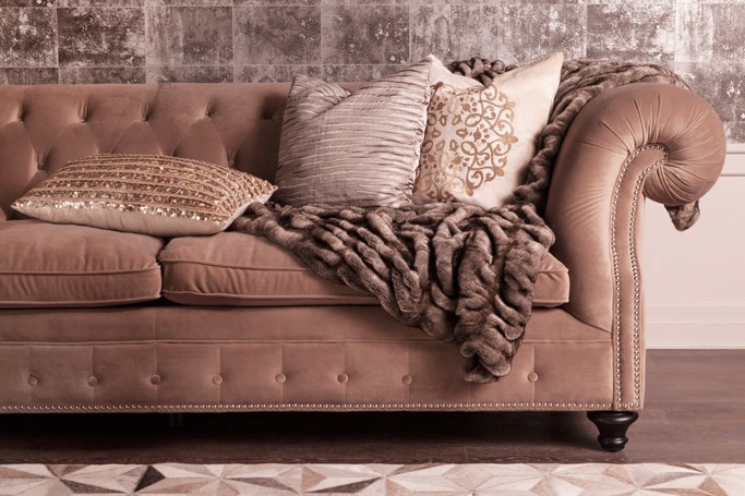 Throws in living area Throws in living area