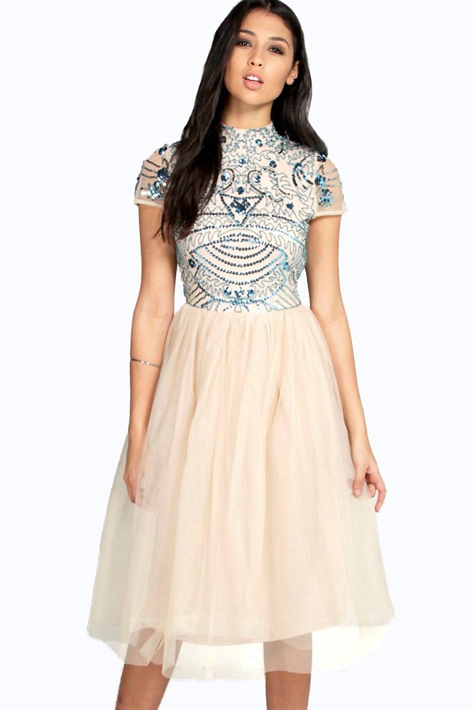 Boohoo Boutique - Boutique Ely Embellished Top Tutu Skirt Skater Dress Boohoo Boutique - Boutique Ely Embellished Top Tutu Skirt Skater Dress