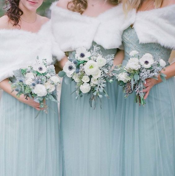 winter wedding bridesmaids winter wedding inspiration in Dubai