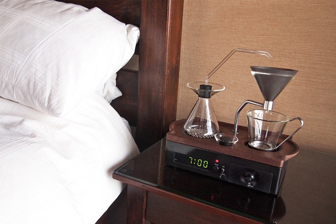 alarm clock that brews coffee