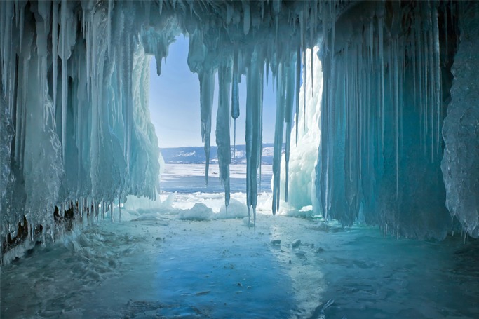 Ice Cave, Lake Baikal, Russia Ice Cave, Lake Baikal, Russia