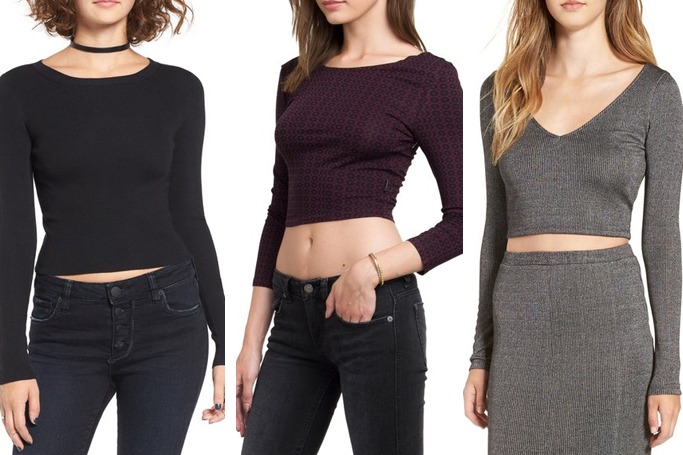 DREAMERS BY DEBUT Rib Knit Crop Sweater/ RVCA Tame Crop Top/Leith Rib Knit Crop Top available at shop.nordstrom.com (image credit: shop.nordstrom.com)