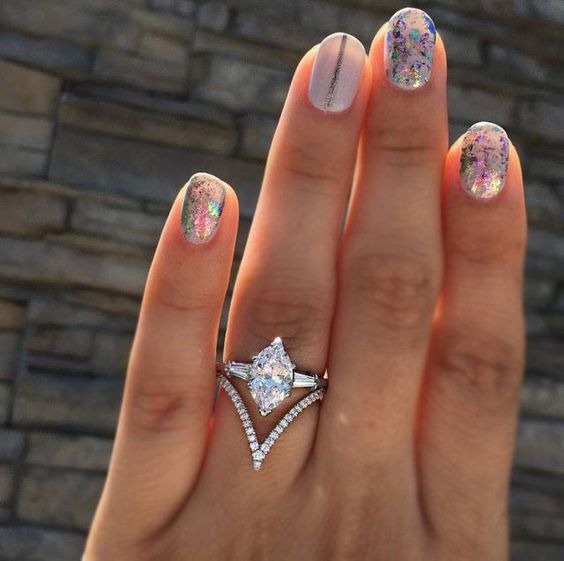 Chevron Bands Engagement ring trends 2018