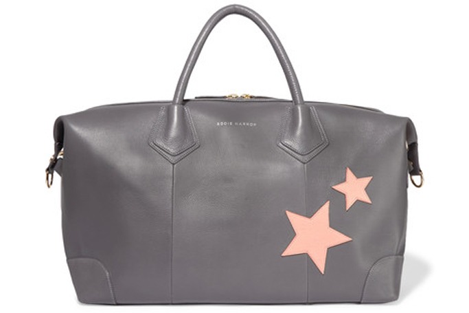 Eddit Harrop - Voyager appliquéd textured-leather weekend bag Eddit Harrop - Voyager appliquéd textured-leather weekend bag
