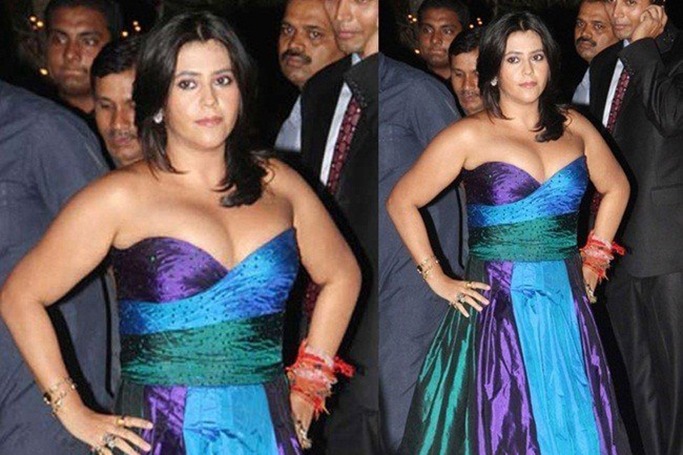 Ekta Kapoor at Karan Johar's birthday bash in 2012 Ekta Kapoor at Karan Johar's birthday bash in 2012