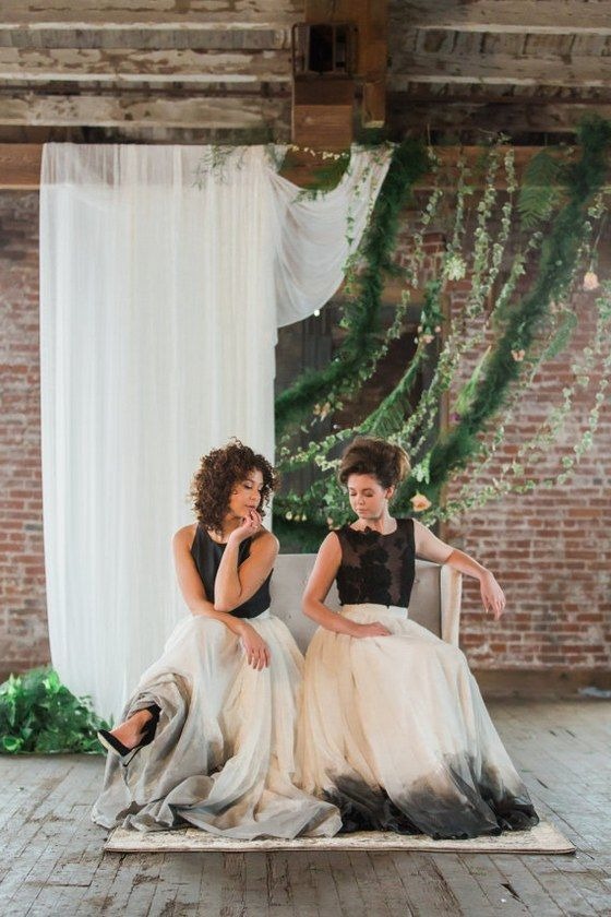 Black accents in your wedding Weddings trends 2018