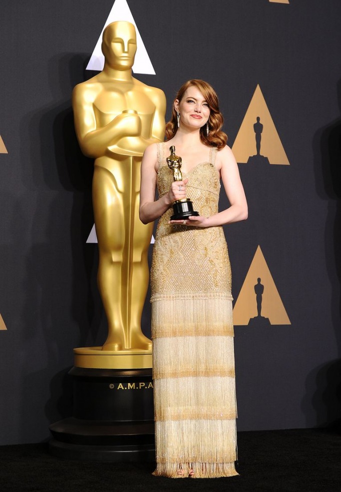 Emma Stone's 2017 Oscars gown Emma Stone's 2017 Oscars gown