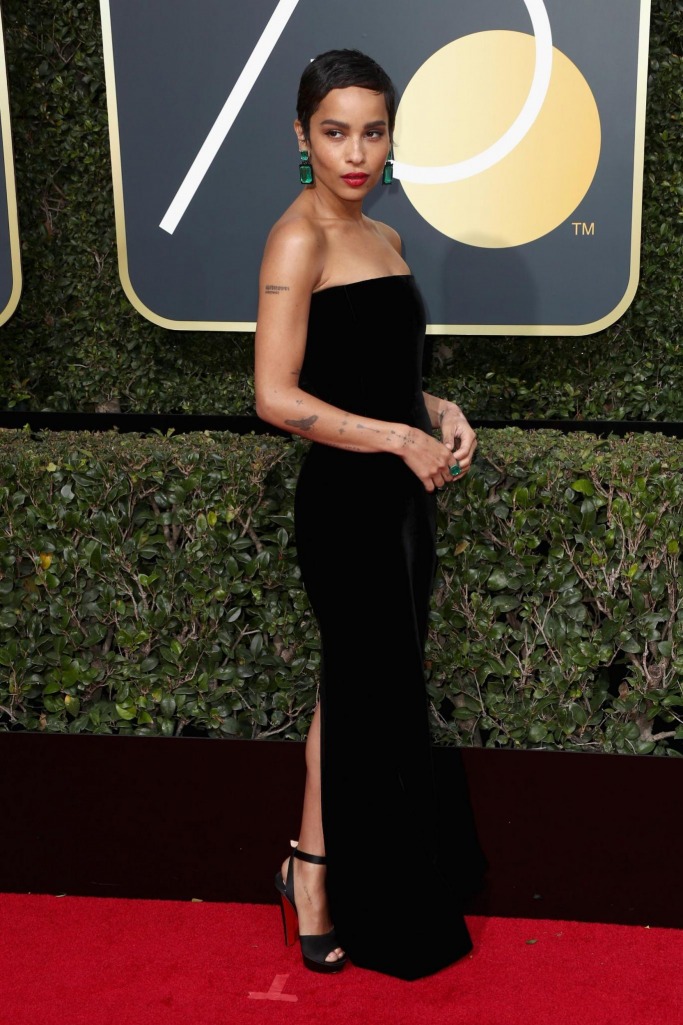 Zoe Kravitz In Saint Laurent Golden Globes dresses