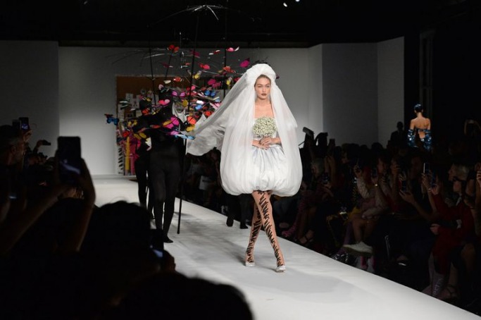 Gigi Hadid for Moschino at MFW Gigi Hadid for Moschino at MFW 2