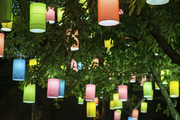 colourful hanging lanterns colourful hanging lanterns