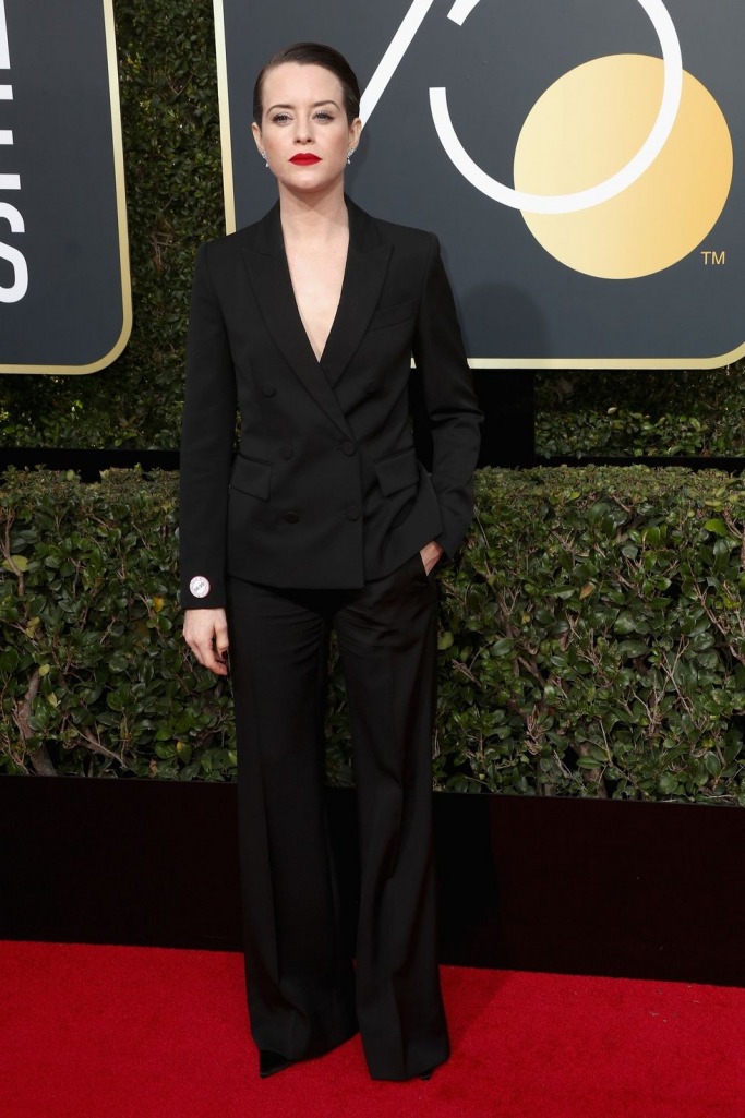 Claire Foy in Stella McCartney Golden Globes dresses