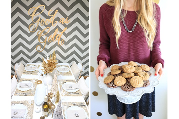 holiday dinner table setting