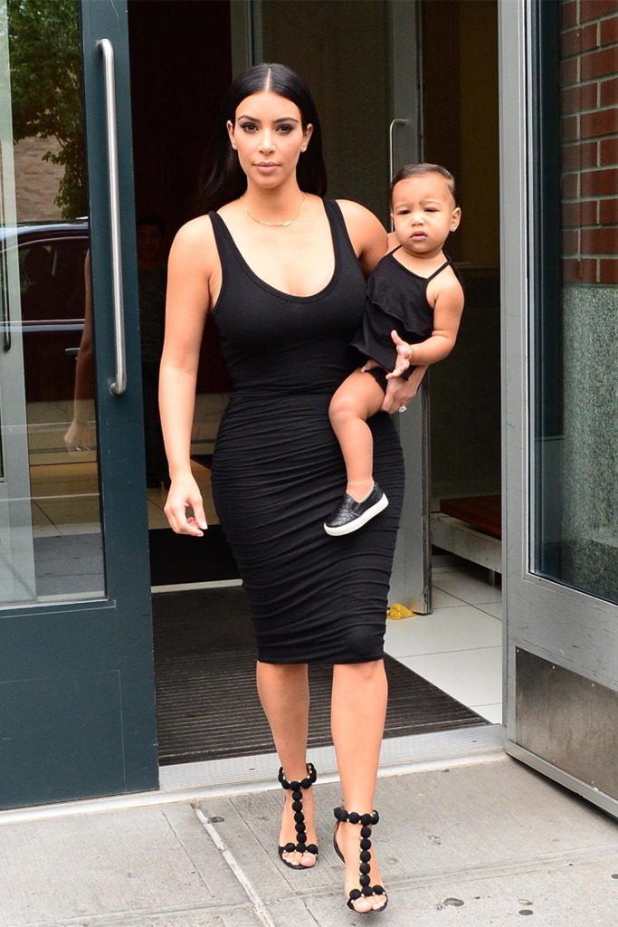 kim k north west matching outfits