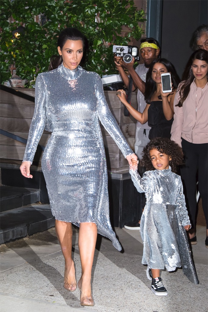 kim k north west matching outfits